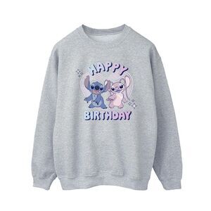 Lilo & Stitch Mens Happy Birthday Sweatshirt / Sport Grey